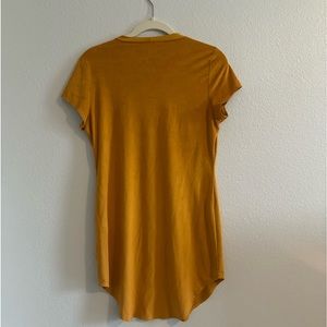 Mustard Suede Tshirt Dress